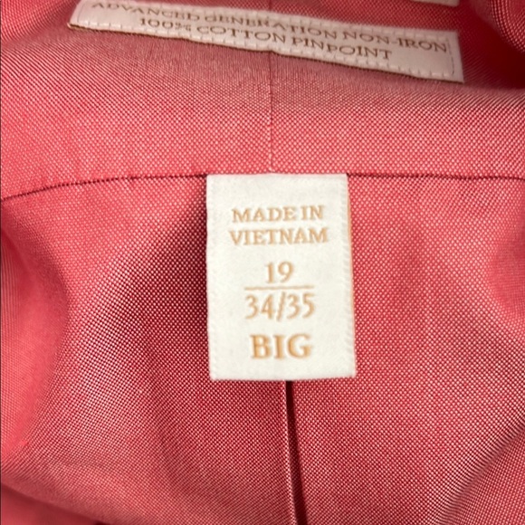 Roundtree & Yorke Red Dress Shirt Classic Button-Down - Picture 11 of 11